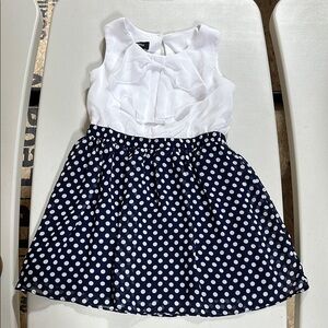 Polka Dot Navy and White Kids Dress